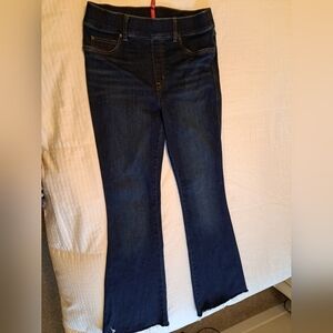 Spanx Clean Indigo Bootcut Trouser Pull On Jeans Stretch Size M Dark Blue EUC